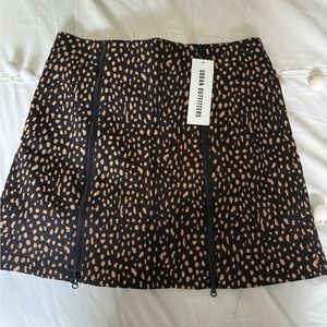 NWOT Urban Outfitters Leopard Black Skirt